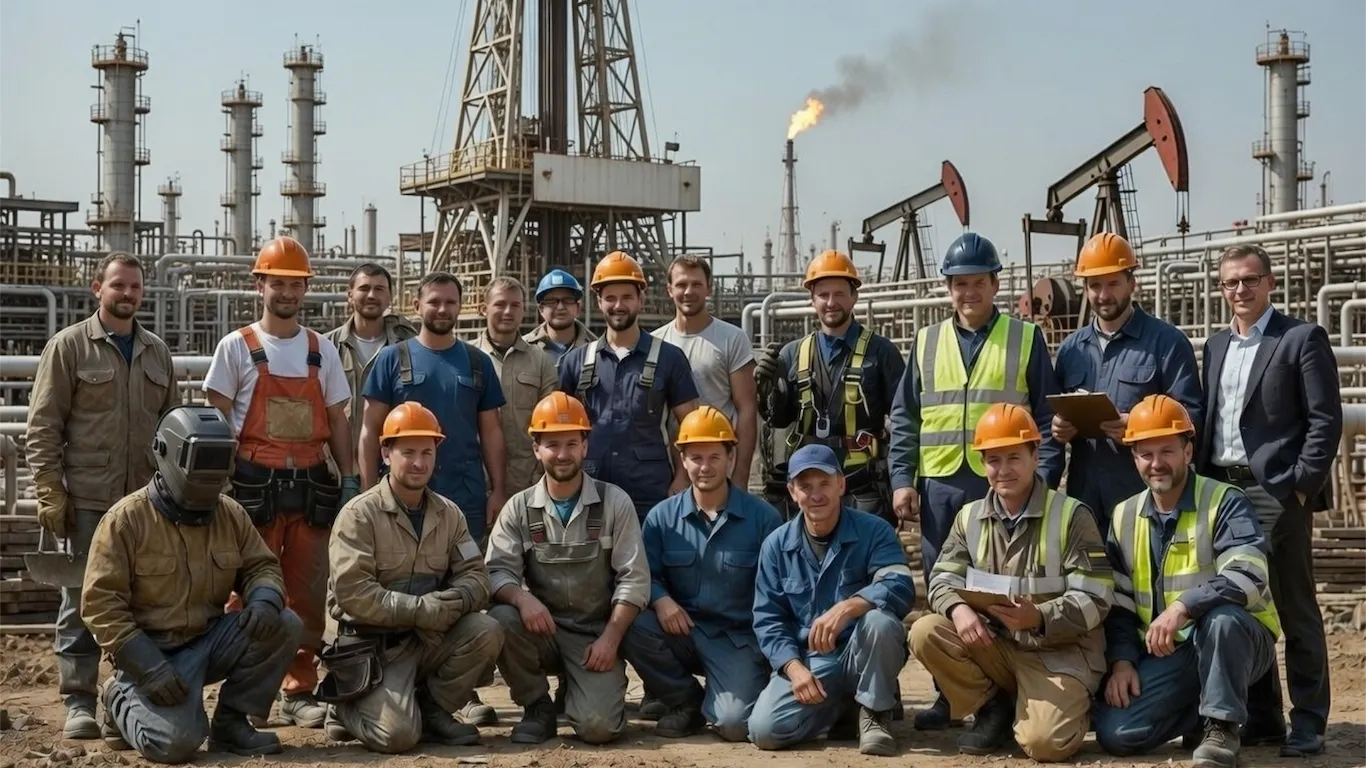 рабочие строительных смеси Рабочие нефтегазового строительства из Индии
